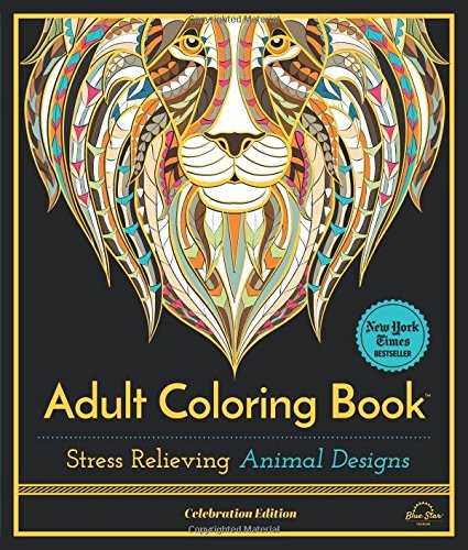 Adult Coloring Book, Nature Design Theme with Colored Pencils